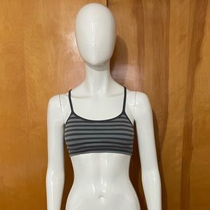 Arizona Jean Company Bralette Bra Size Medium Stripe Gray